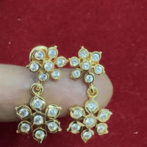 Pure Panchaloham White stone Earrings-2