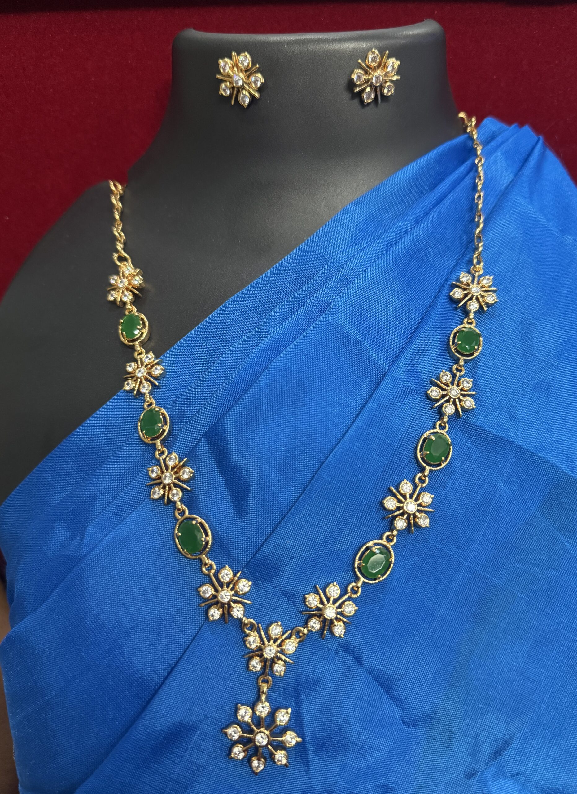 Panchaloham Diamond Imitation Necklace with Earrings