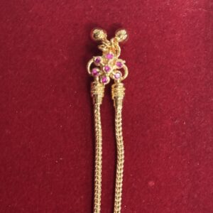 Pure Panchaloham PinkStone Pattilu (Anklets)