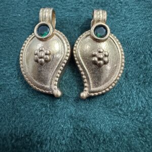 Pure Panchaloham Green Stone Thali Pendant Items (Big size Pair)