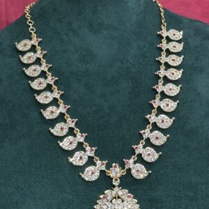 Pure Panchaloham Stoned Necklace with Pendant