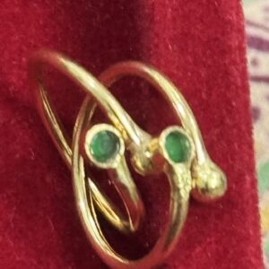 Pure Panchaloham freesize Green Mettelu (Toerings)