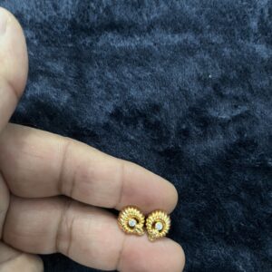 Pure Panchaloham White Stone Studs cum Earrings-4