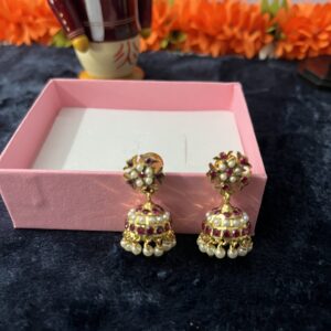 Panchaloham Red Stone Muvva Detachable Hangings