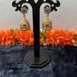 Panchaloham  Detachable Butta Hanging Earrings -1