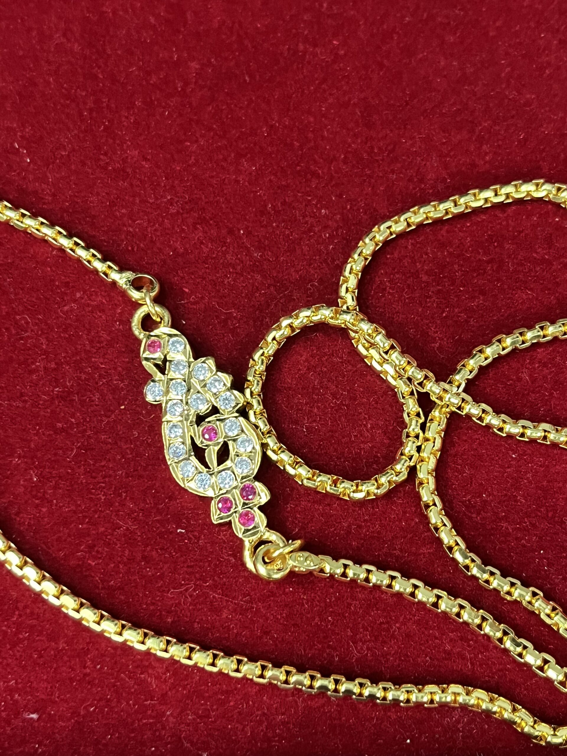 Pure Panchaloham Chandraharam with Single Locket-1 - Image 3