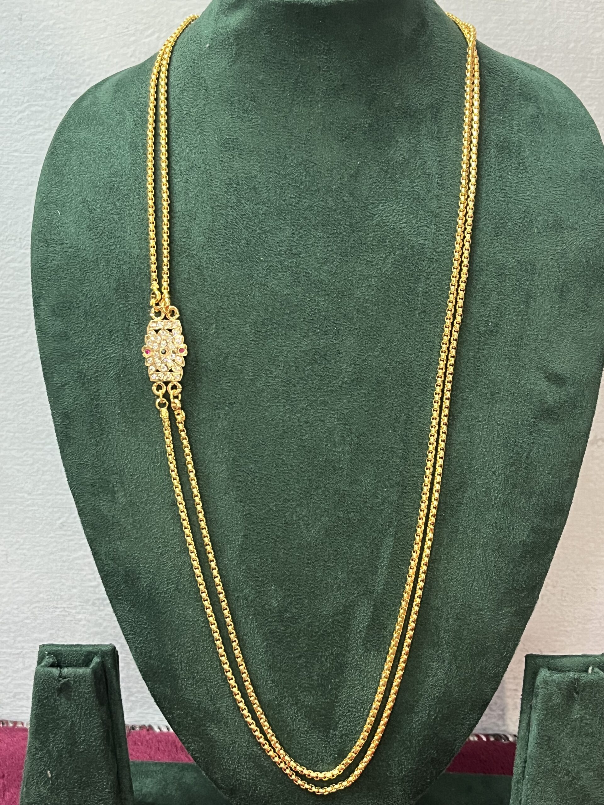 Pure Panchaloham Chandraharam with Double Locket