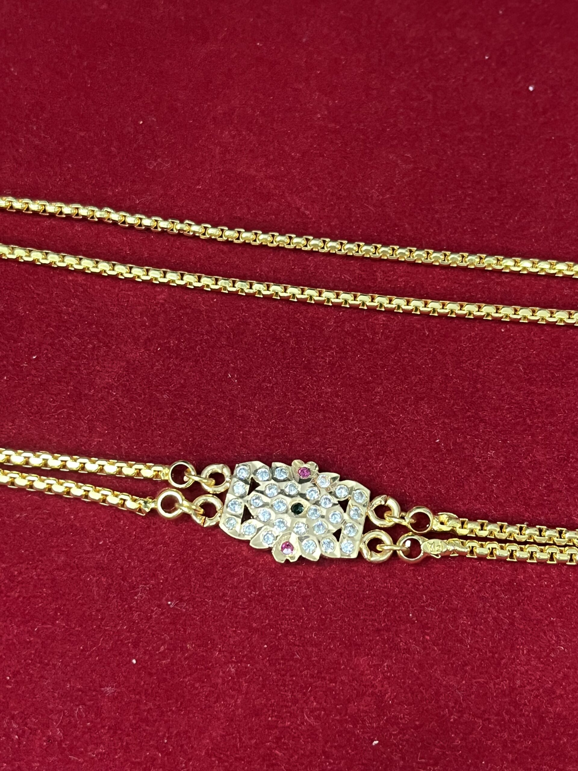 Pure Panchaloham Chandraharam with Double Locket - Image 4