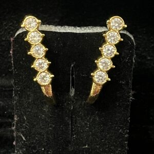 Pure Panchaloham White Stone J-Type Panchaloham Earrings-1