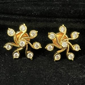 Pure Panchaloham White stone Diamond Imitation Earrings-5