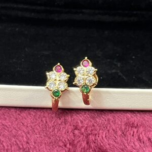 Pure Panchaloham Multi Stone J-Type Panchaloham Earrings