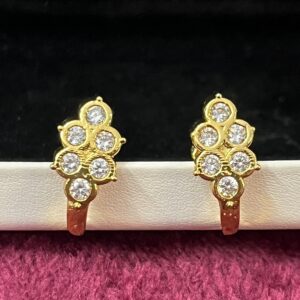 Pure Panchaloham White Stone J-Type Panchaloham Earrings