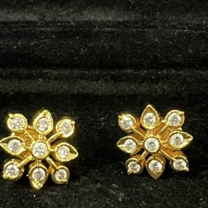 Pure Panchaloham White stone Diamond Imitation Earrings-1