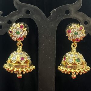 Panchaloham Detachable Butta Hanging Earrings-2