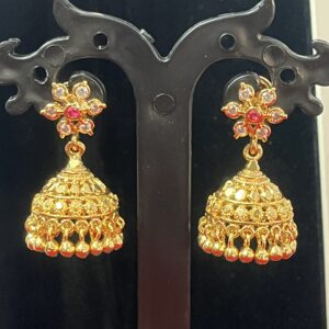 Panchaloham Detachable Butta Hanging Earrings-3