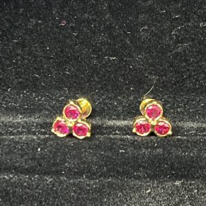 Pure Panchaloham Pink Stone Studs cum Earrings-2
