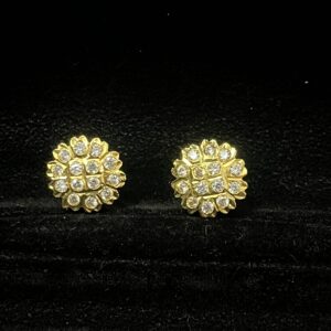 Pure Panchaloham Classic Vintage White Stone Earrings-1