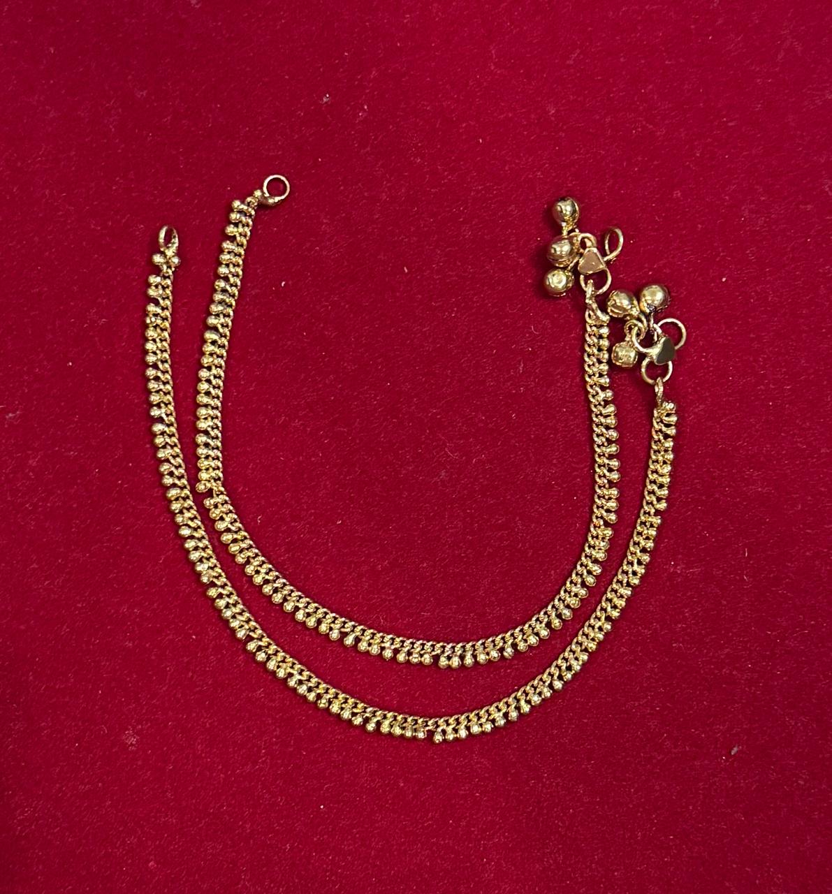 Unpolished Pure Panchaloham Anklets - Lifetime wear