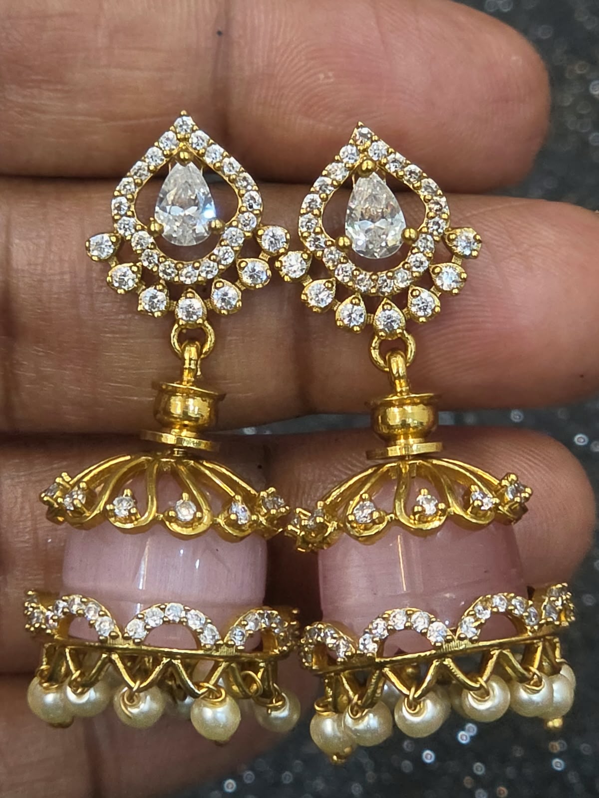 Premium Micro-Gold Plated Multi-Colour Jhumkas - Image 6